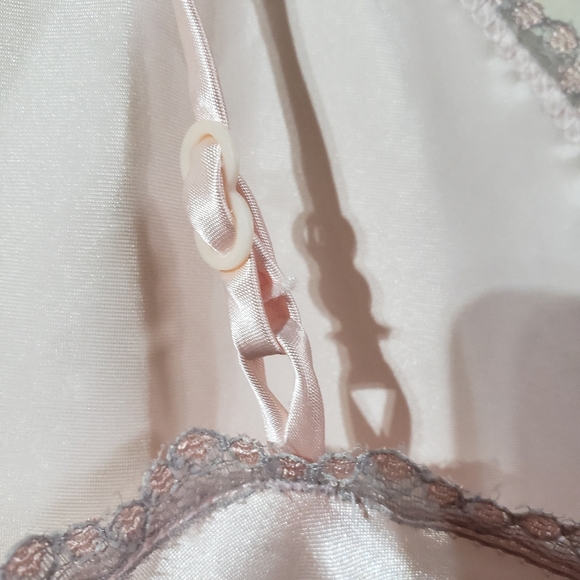 Rare vintage pink Colesce Couture two piece négligée set slip dressing gown - Picture 13 of 15